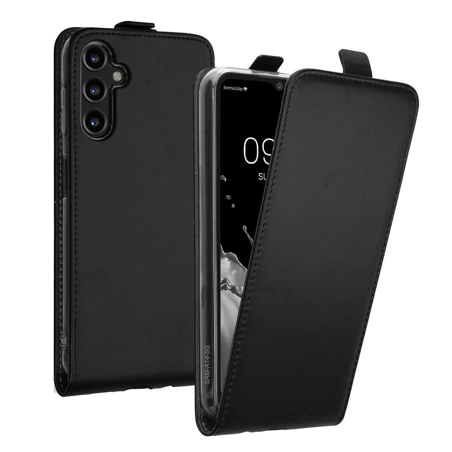 kwmobile Protective Case Compatible with Samsung Galaxy A14 5G - Flip Case Phone Cover