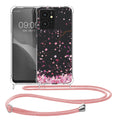 kwmobile Necklace Case compatible with Xiaomi Redmi Note 12 (4G) Silicone Cover with Phone Chain