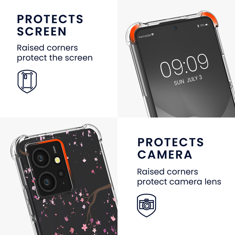 kwmobile Necklace Case compatible with Xiaomi Redmi Note 12 (4G) Silicone Cover with Phone Chain