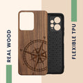kwmobile Case Compatible with Xiaomi Redmi Note 12 (4G) Case - Phone Cover - TPU Phone Case Compass Vintage