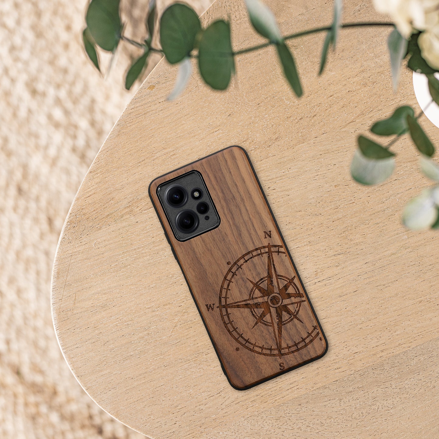 kwmobile Case Compatible with Xiaomi Redmi Note 12 (4G) Case - Phone Cover - TPU Phone Case Compass Vintage