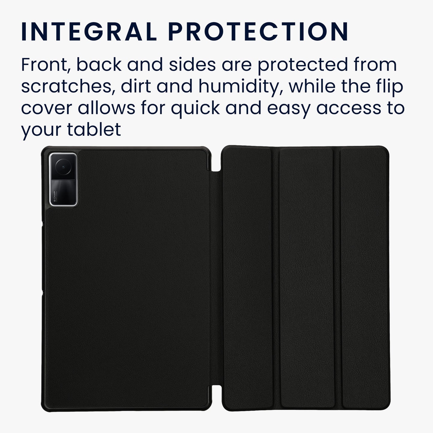 kwmobile Case compatible with Redmi Pad - Smart Cover Tablet Case Protective Cover - Stand