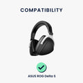 kwmobile Ear Pads for ASUS ROG Delta S Headphones Replacement Parts Over-Ear Headphones