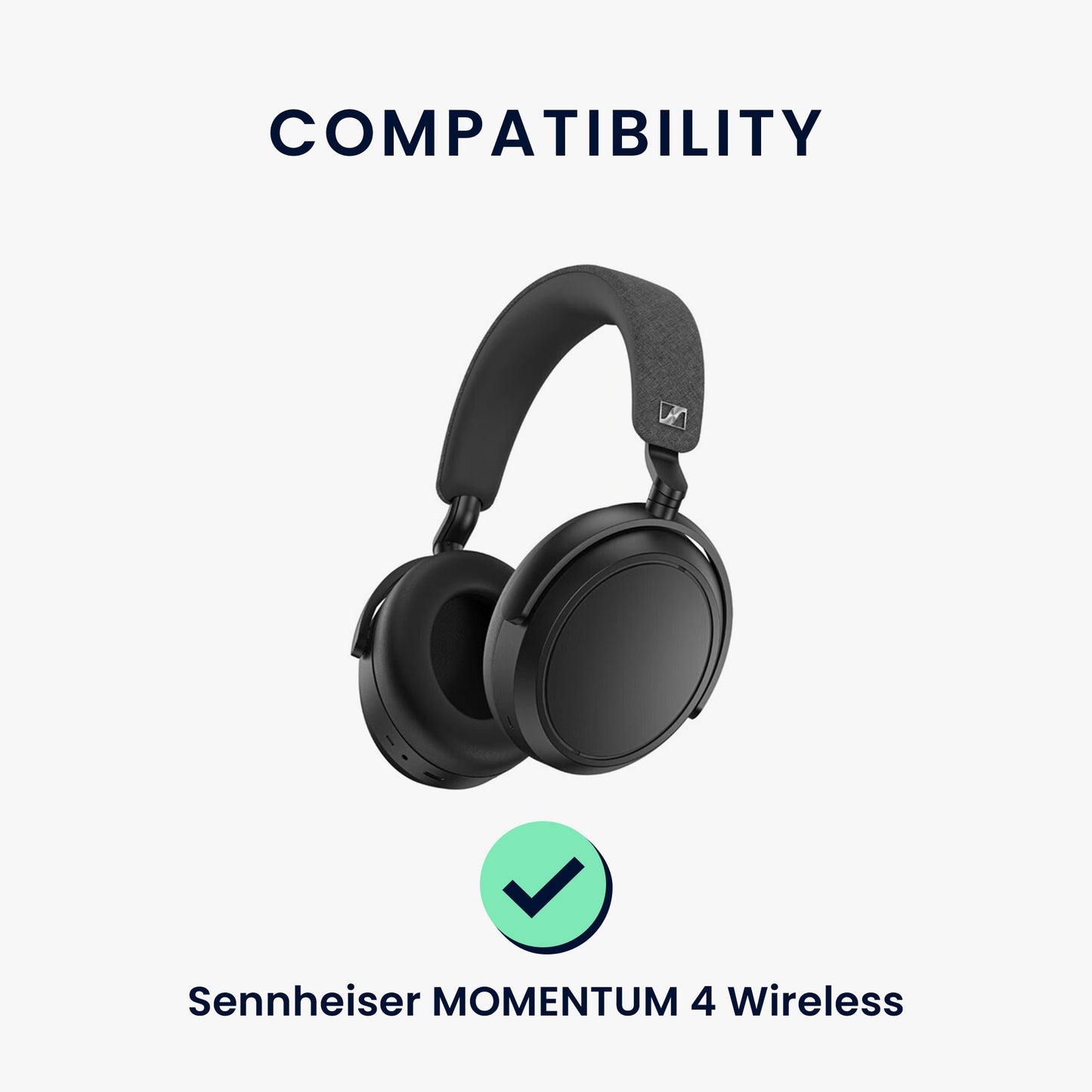 2x Earpads for Sennheiser MOMENTUM 4 Wireless