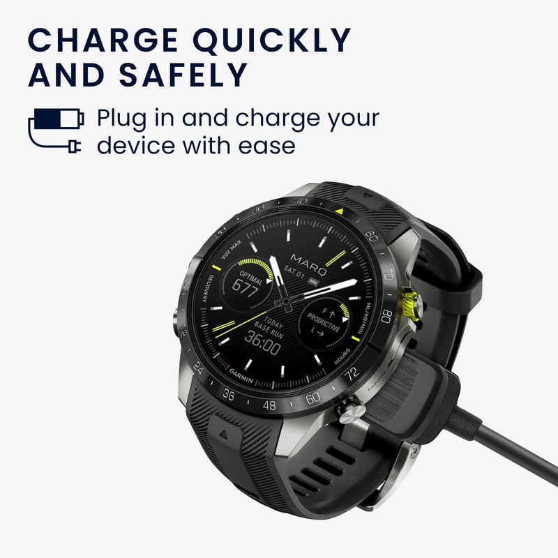 kwmobile USB Cable Charger compatible with Garmin MARQ Charging Cable Smartwatch Replacement Cable Fitness Tracker Charging Cable