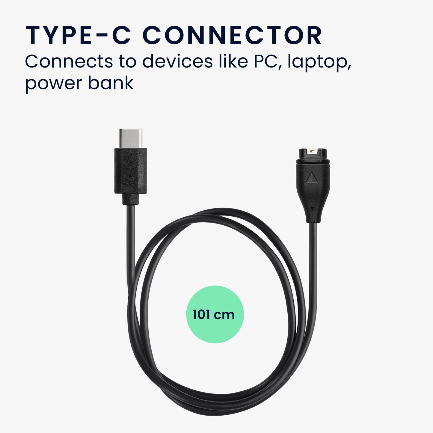 kwmobile USB C Charging Cable compatible with Garmin Forerunner 55 Cable Charger Smart Watch Replacement Cable Fitness Tracker Charging Cable