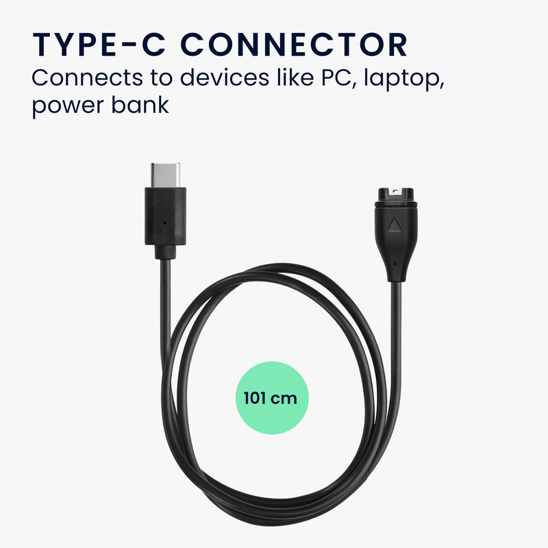 kwmobile USB C Charging Cable compatible with Garmin Forerunner 55 Cable Charger Smart Watch Replacement Cable Fitness Tracker Charging Cable