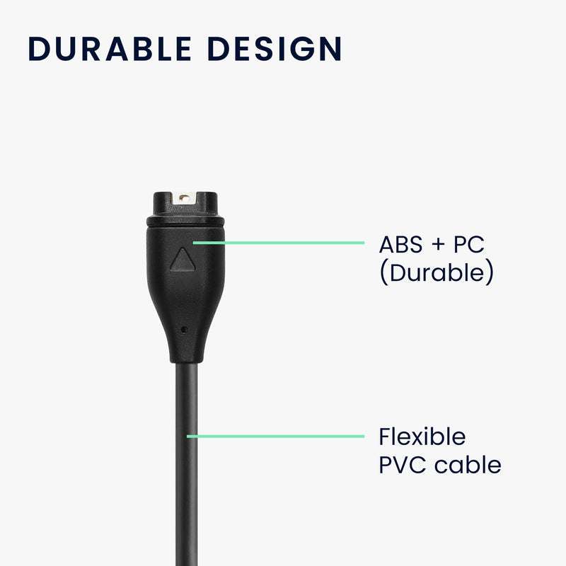 kwmobile USB C Charging Cable compatible with Garmin Forerunner 55 Cable Charger Smart Watch Replacement Cable Fitness Tracker Charging Cable