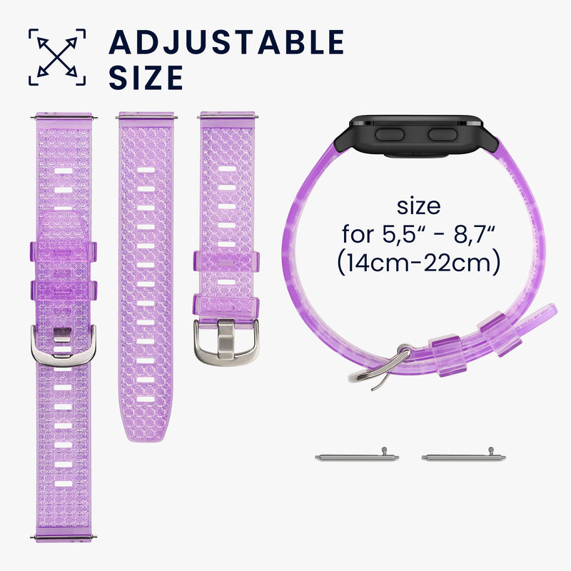 kwmobile Bracelet compatible with Garmin 20mm vivomove sport / vivomove 3 / Venu 2 Plus / Sq 2 Band - Replacement Strap for Fitness Tracker