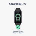 kwmobile Sport Strap compatible with Huawei Band 6 & 6 Pro / Honor Band 7 & 6 Band Large Set Smartwatch Strap in Various Colors