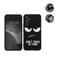 kwmobile Hülle kompatibel mit Samsung Galaxy A54 5G - Handyhülle Silikon Case - Kompass Vintage Weiß Schwarz Weiß  [dsg03]
