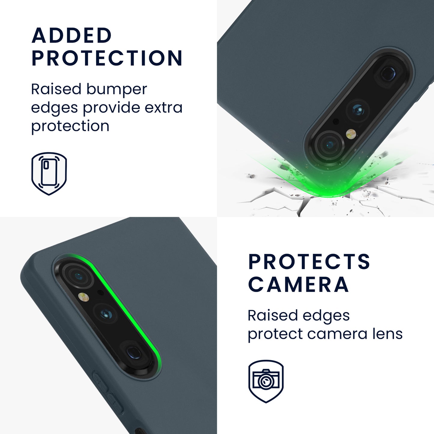 kwmobile Phone Case for Sony Xperia 1 V Cover Wireless Charging Protective Cover