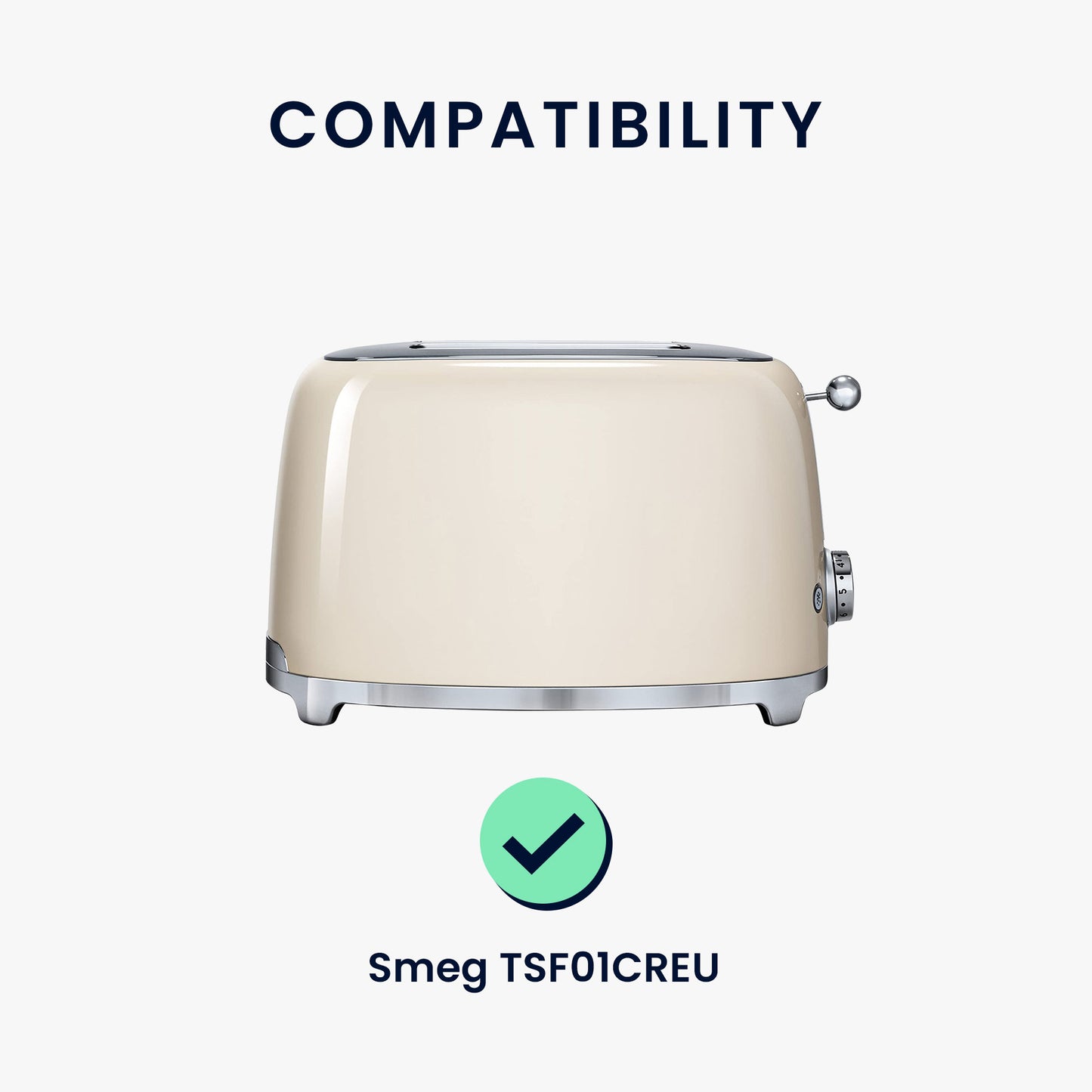 kwmobile Cover Compatible with Smeg TSF01CREU Protective Cover Dust Cover Hood for Toaster
