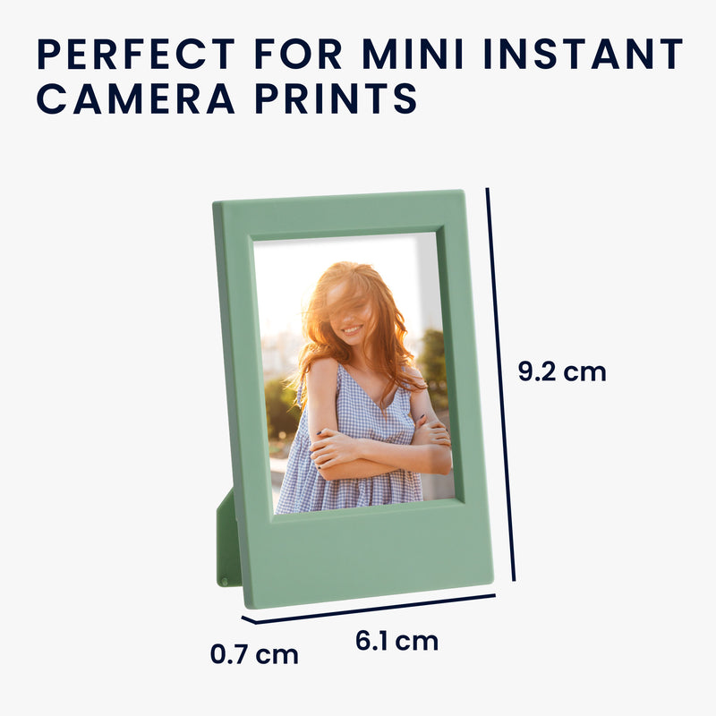 kwmobile Mini Picture Frame Set - Photo Frames for Instant Camera Photos - Plastic Picture Frames with Stand Function