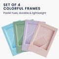 kwmobile Mini Picture Frame Set - Photo Frames for Instant Camera Photos - Plastic Picture Frames with Stand Function