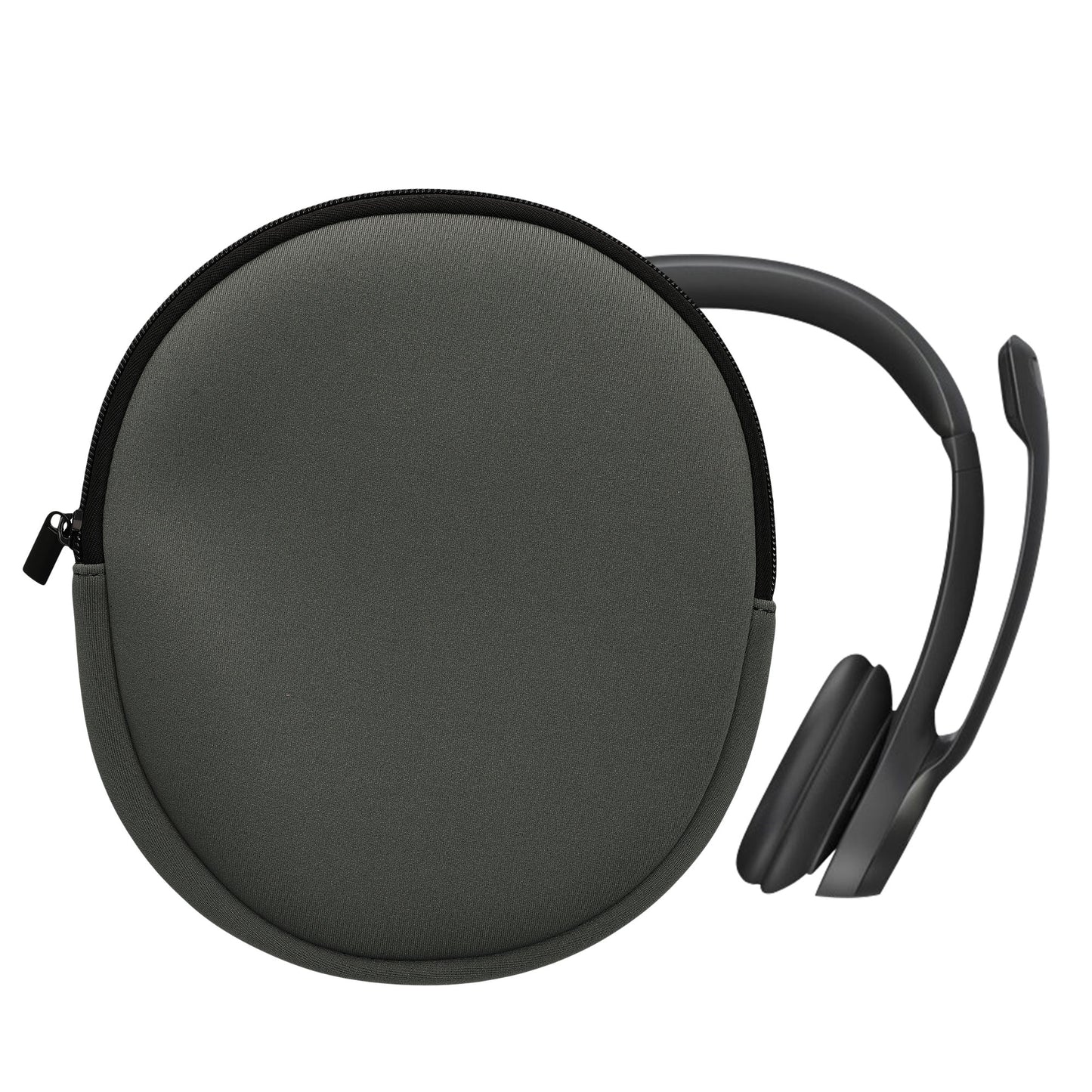 kwmobile Headphone Bag for H390 - Headphone Case - Travel Pouch for Headset Headphones - Soft Over-Ear Protective Cover