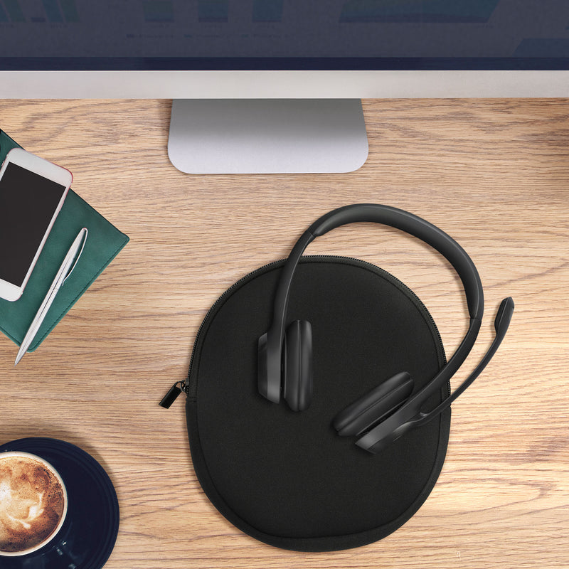 kwmobile Headphone Bag for H390 - Headphone Case - Travel Pouch for Headset Headphones - Soft Over-Ear Protective Cover