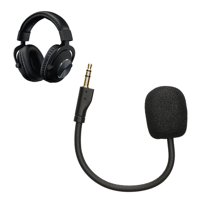 kwmobile Replacement Headphone Microphone compatible with Logitech G Pro X Headset - Gaming Headphones Microphone with 3.5mm Jack
