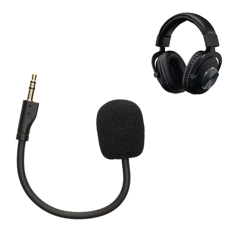 kwmobile Replacement Headphone Microphone compatible with Logitech G Pro X Headset - Gaming Headphones Microphone with 3.5mm Jack
