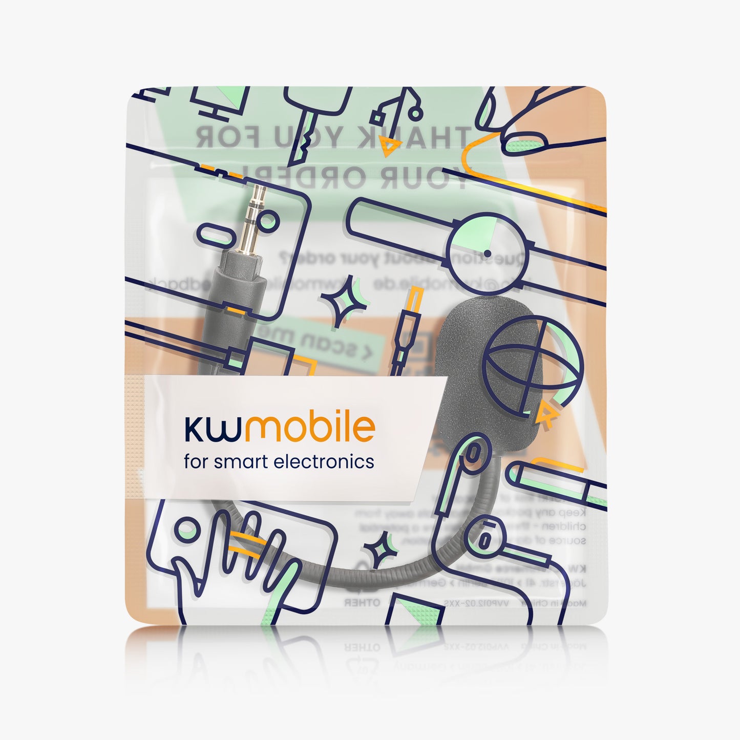 kwmobile Replacement Headphone Microphone compatible with Corsair HS35 / HS45 Headset - Gaming Headphones Microphone with 3.5mm Jack Plug