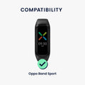 kwmobile Sports Strap compatible with Oppo Band Smartwatch Bracelet Large Set
