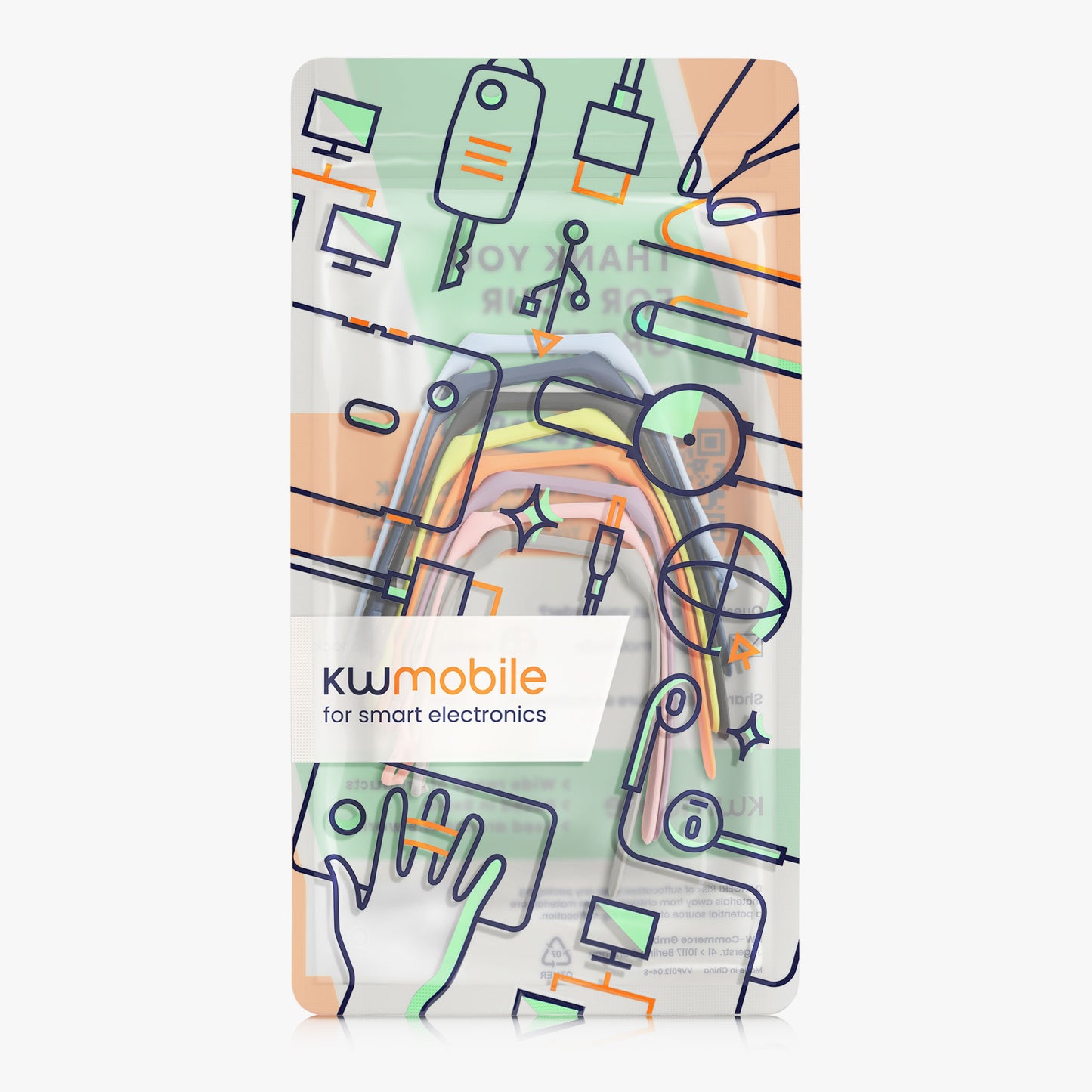 kwmobile Sports Armband compatible with Samsung Galaxy Fit 2 Strap Large Set Smartwatch Band