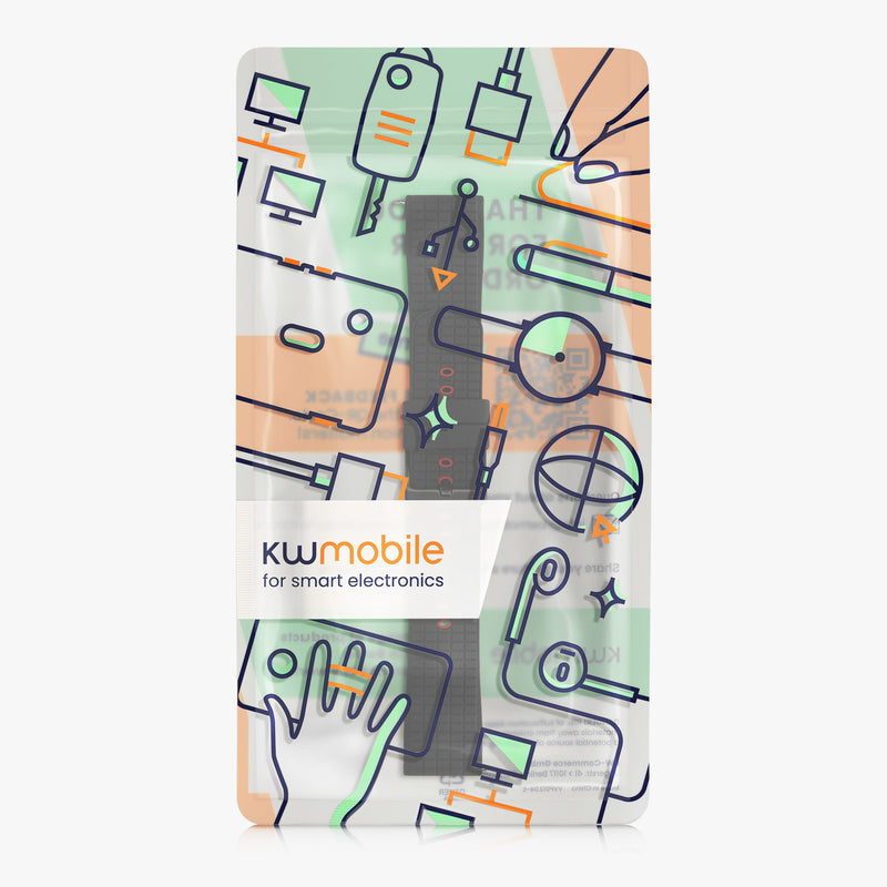kwmobile Silicone Watch Strap for Ticwatch Pro 3 Ultra / Pro 3 / S2 / GTX Band Replacement Strap for Fitness Tracker Interchangeable Strap Smartwatch