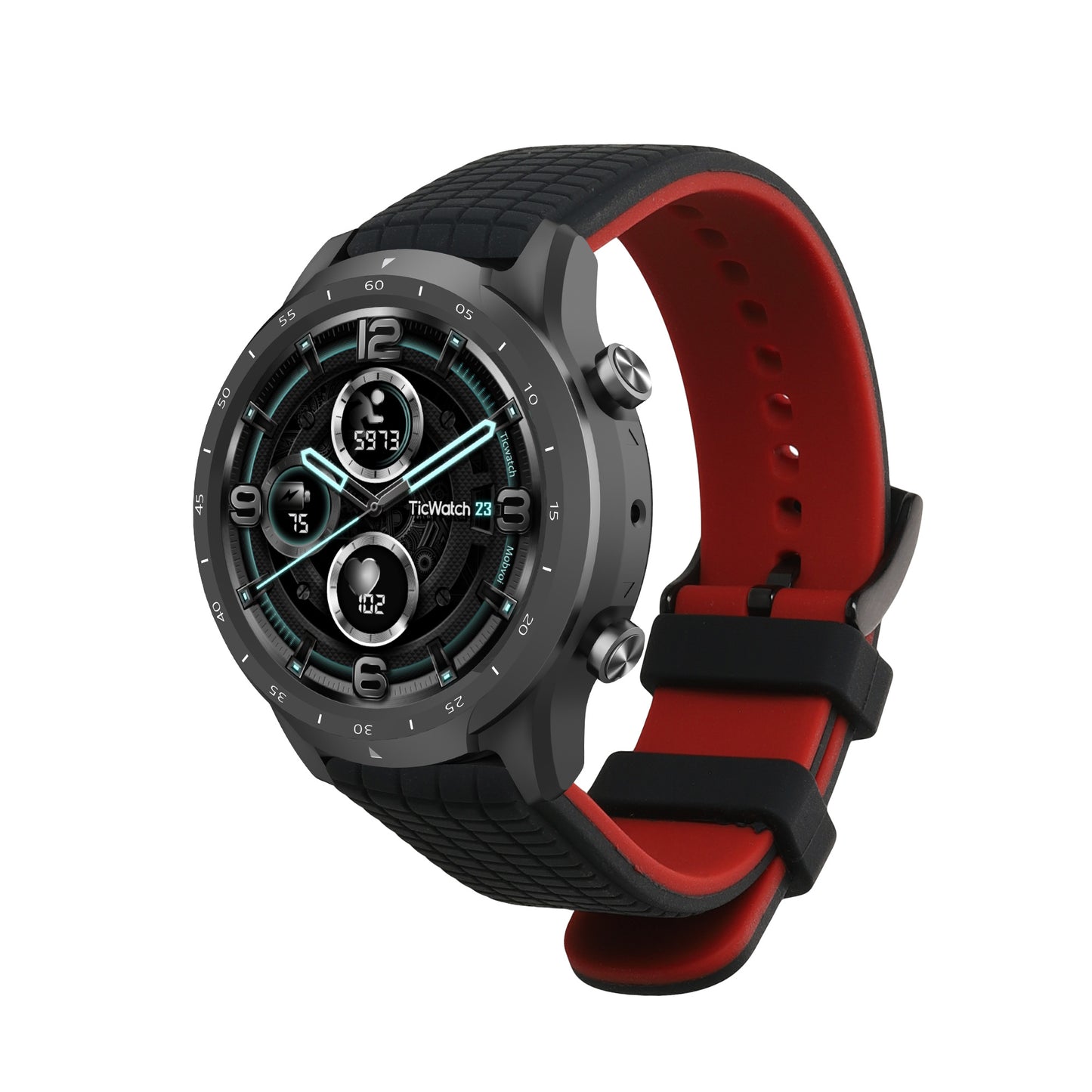 kwmobile Silicone Watch Strap for Ticwatch Pro 3 Ultra / Pro 3 / S2 / GTX Band Replacement Strap for Fitness Tracker Interchangeable Strap Smartwatch