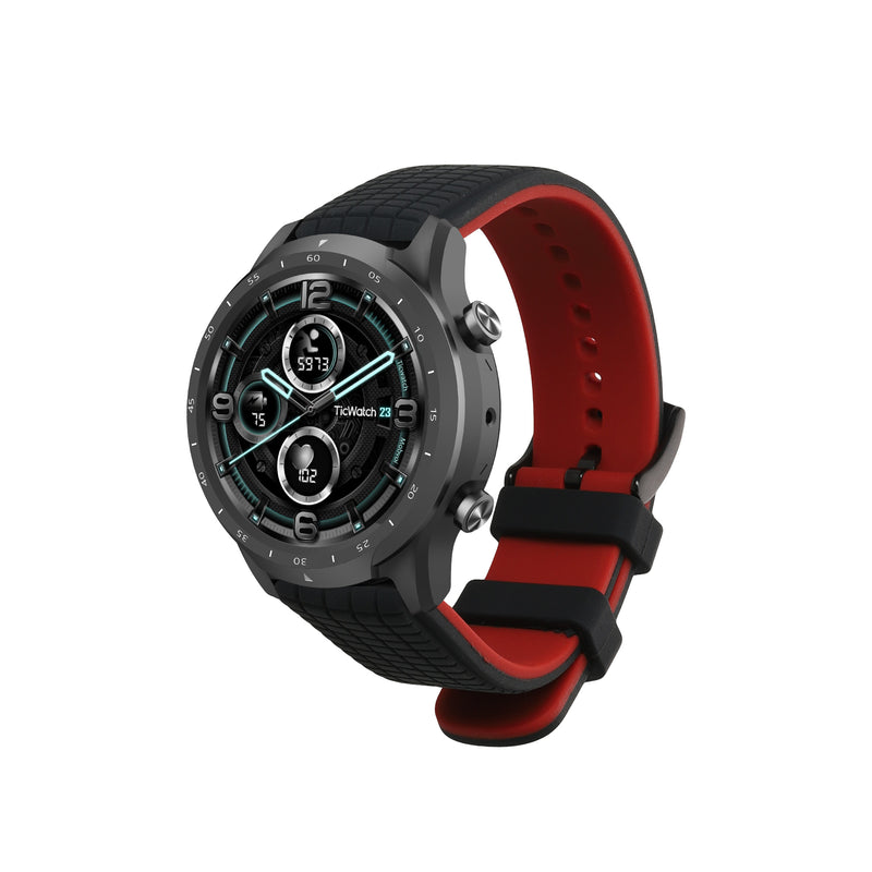 kwmobile Silicone Watch Strap for Ticwatch Pro 3 Ultra / Pro 3 / S2 / GTX Band Replacement Strap for Fitness Tracker Interchangeable Strap Smartwatch