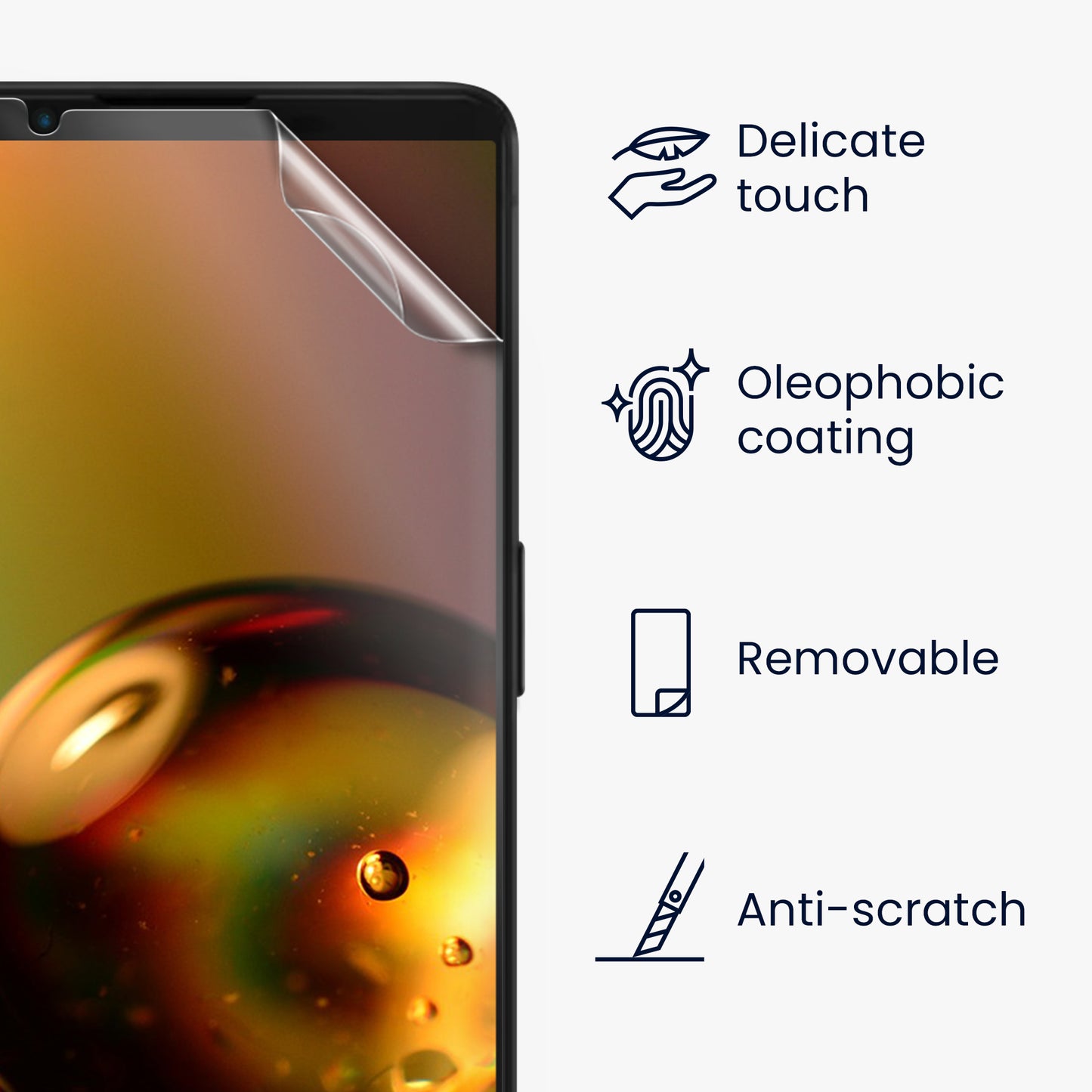 6x Crystal Clear Screen Protector for Sony Xperia 1 V