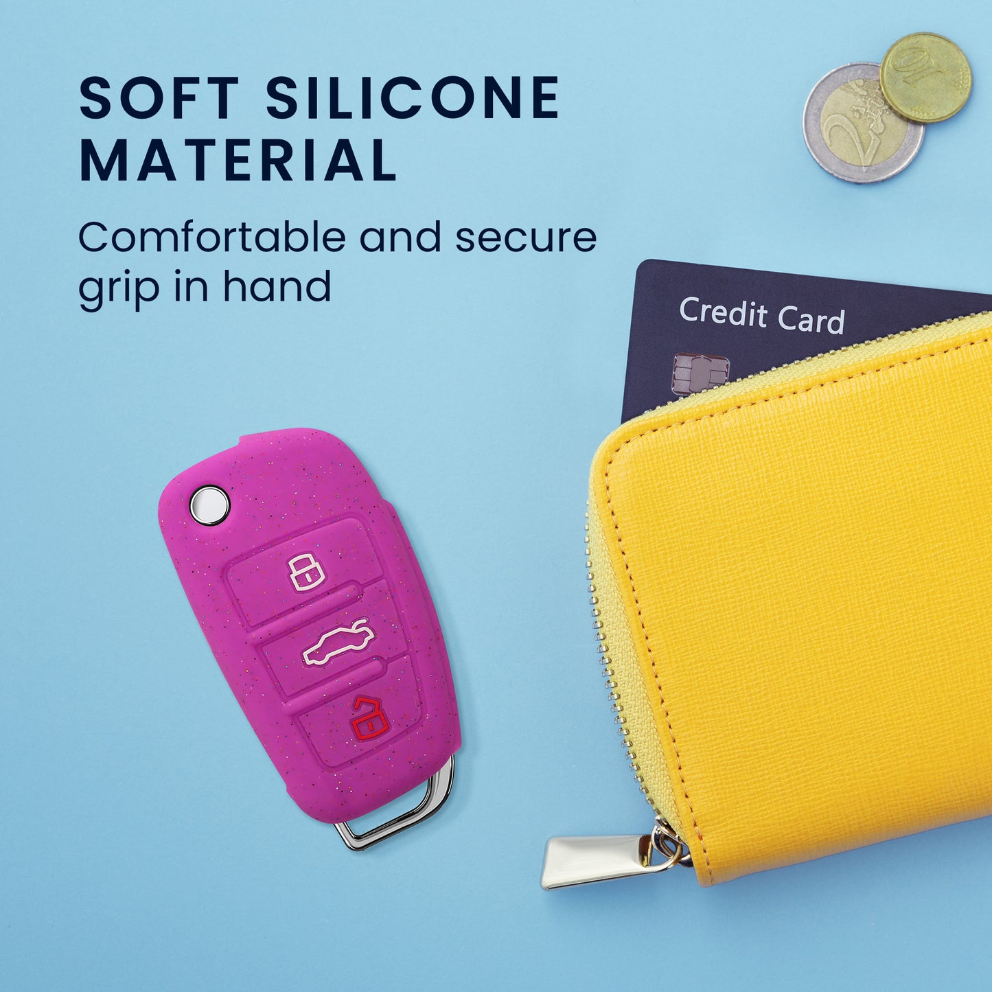 Case for Audi 3-Button Folding Key