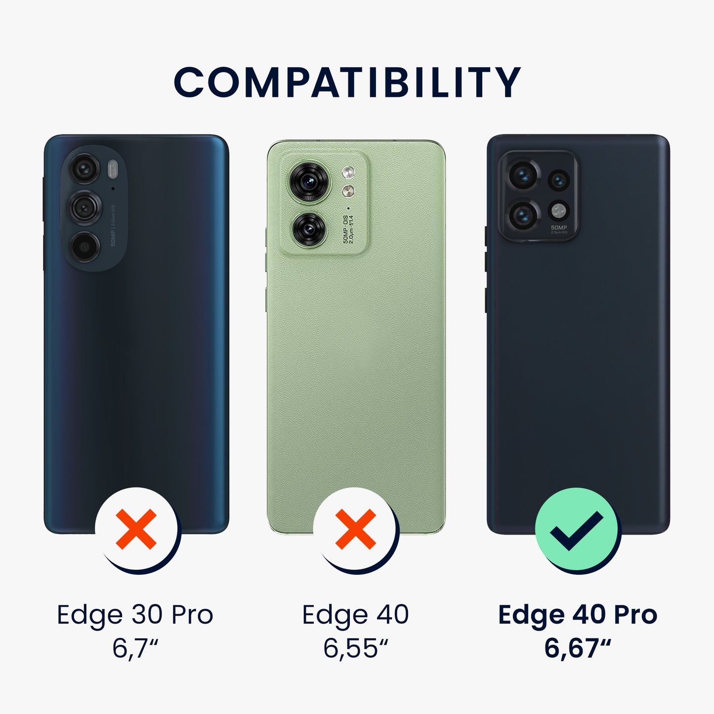 kwmobile Case compatible with Motorola Edge 40 Pro / Edge+ (2023)