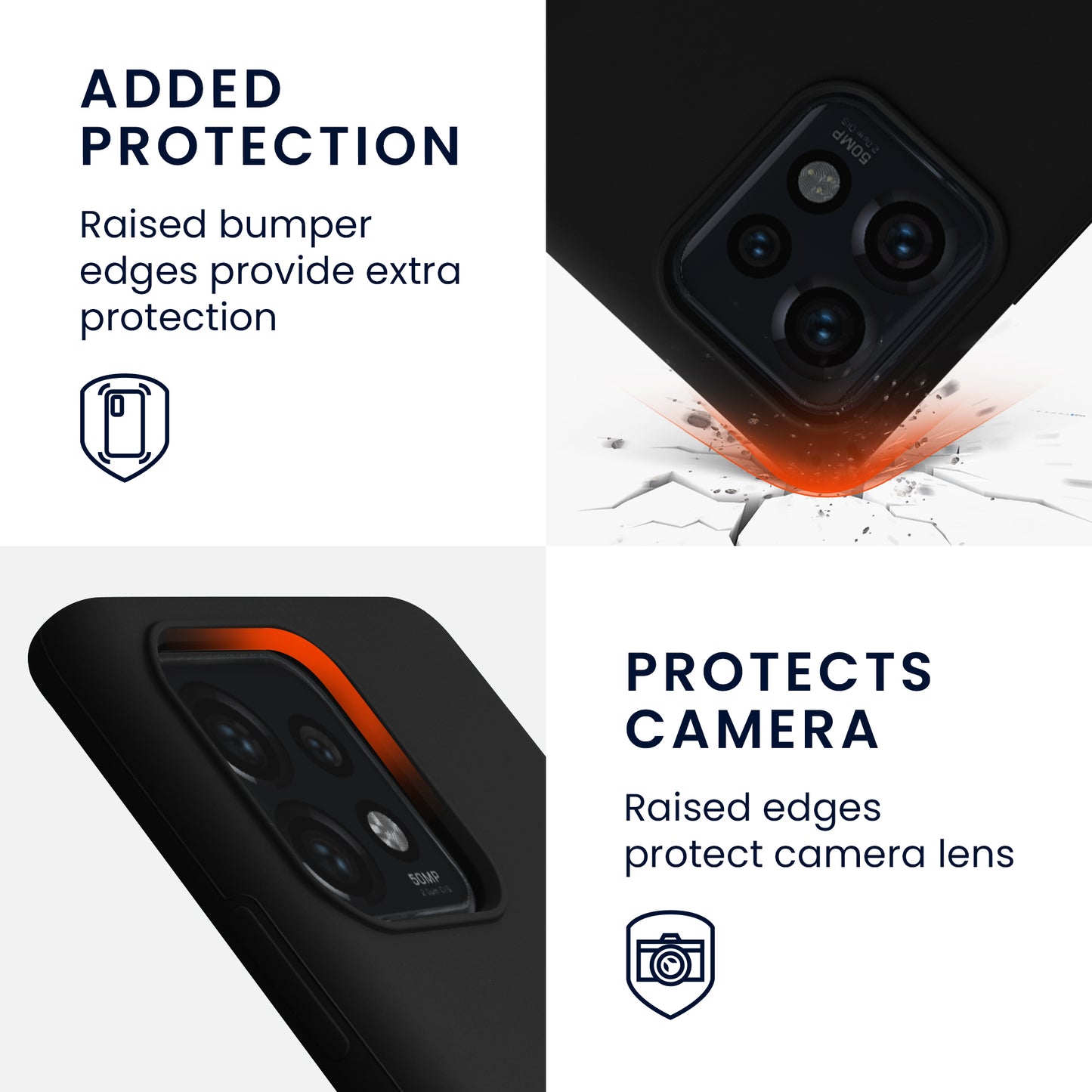 kwmobile Case for Motorola Edge 40 Pro / Edge+ (2023) - Silicone Cover - Wireless Charging Compatible - Protective Cover