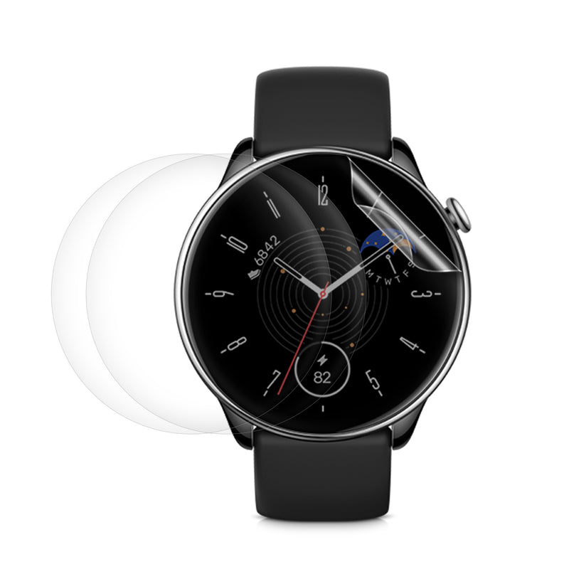kwmobile 3x Transparente Displayschutzfolie kompatibel mit Huami Amazfit GTR Mini - Schutzfolie für Fitness Tracker Displayschutz Transparent  