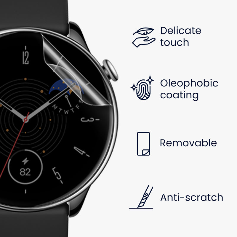 kwmobile Screen Protector compatible with Huami Amazfit GTR Mini Screen Protector for Fitness Tracker Display Protection