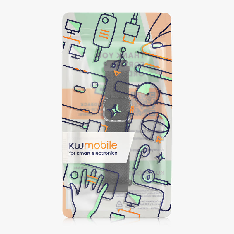 kwmobile Wristband compatible with Huami Amazfit GTR Mini / GTS 4 Mini / GTS 3 / Amazfit Active 2 / Active Edge Fitness Tracker Sports Strap Band Inner Dimensions from