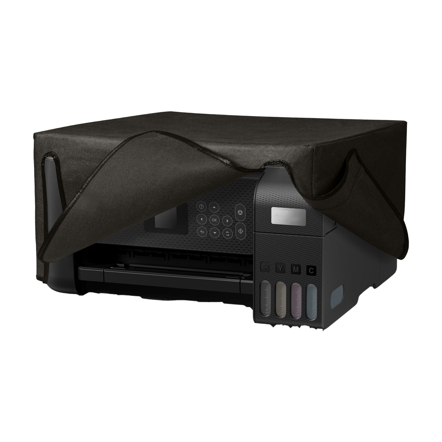 kwmobile Cover kompatibel mit Epson EcoTank ET-2820 / ET-2810 / 2870 / 2880 / 2861 / 2862 - Tasche Hülle Drucker - Staubschutzhülle Schutzhaube Schutzhülle - Dunkelgrau Dunkelgrau  