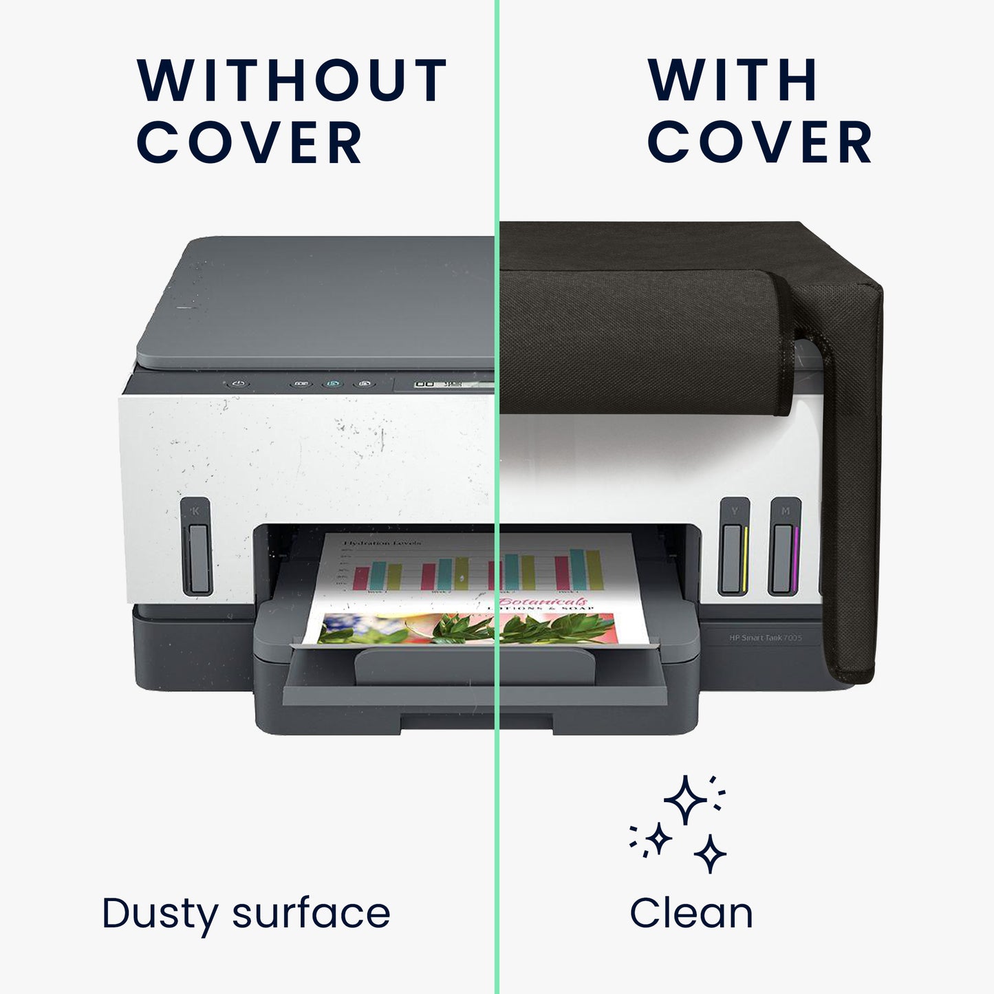 kwmobile Cover compatible with HP Smart Tank 7005 / Smart Tank 5000 - Bag Case Printer - Dust Cover Protective Hood Protective Case