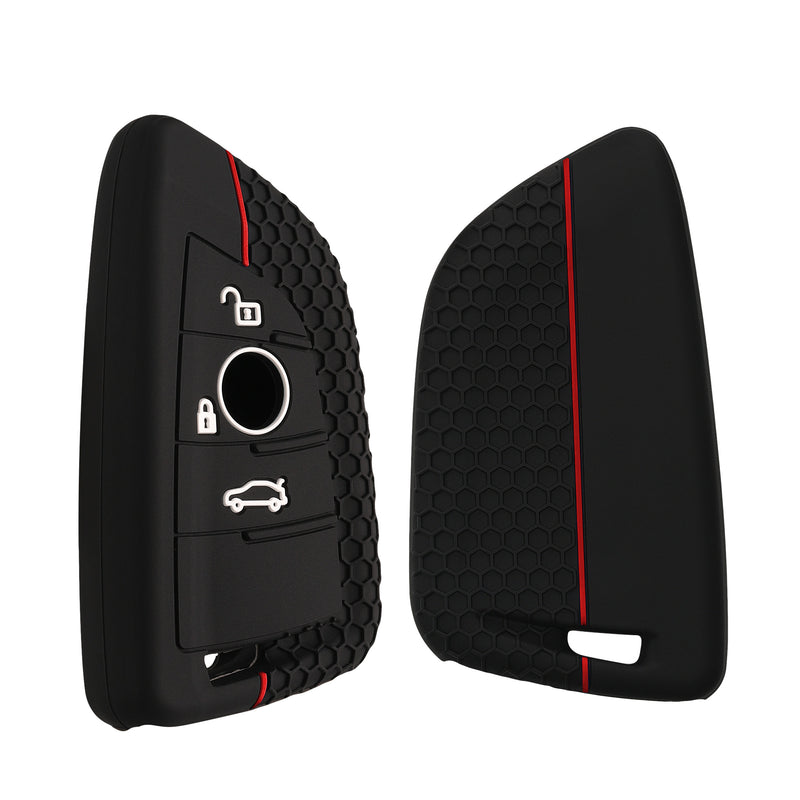 kwmobile Car Key Cover Compatible with BMW 3-Button Smart Key Car Key Fob Cover