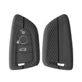 kwmobile Autoschlüssel Schutzhülle kompatibel mit BMW 3-Tasten Smart Key Autoschlüssel Hülle - Schlüsselhülle aus Silikon - in Grau Schwarz Grau  [dsg03]