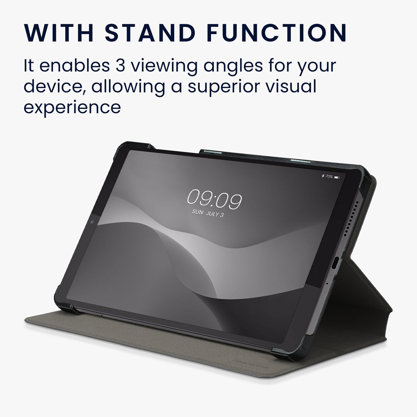 kwmobile Case Compatible with Lenovo Tab M8 (Gen 4) - Slim Cover - Tablet Case with Stand