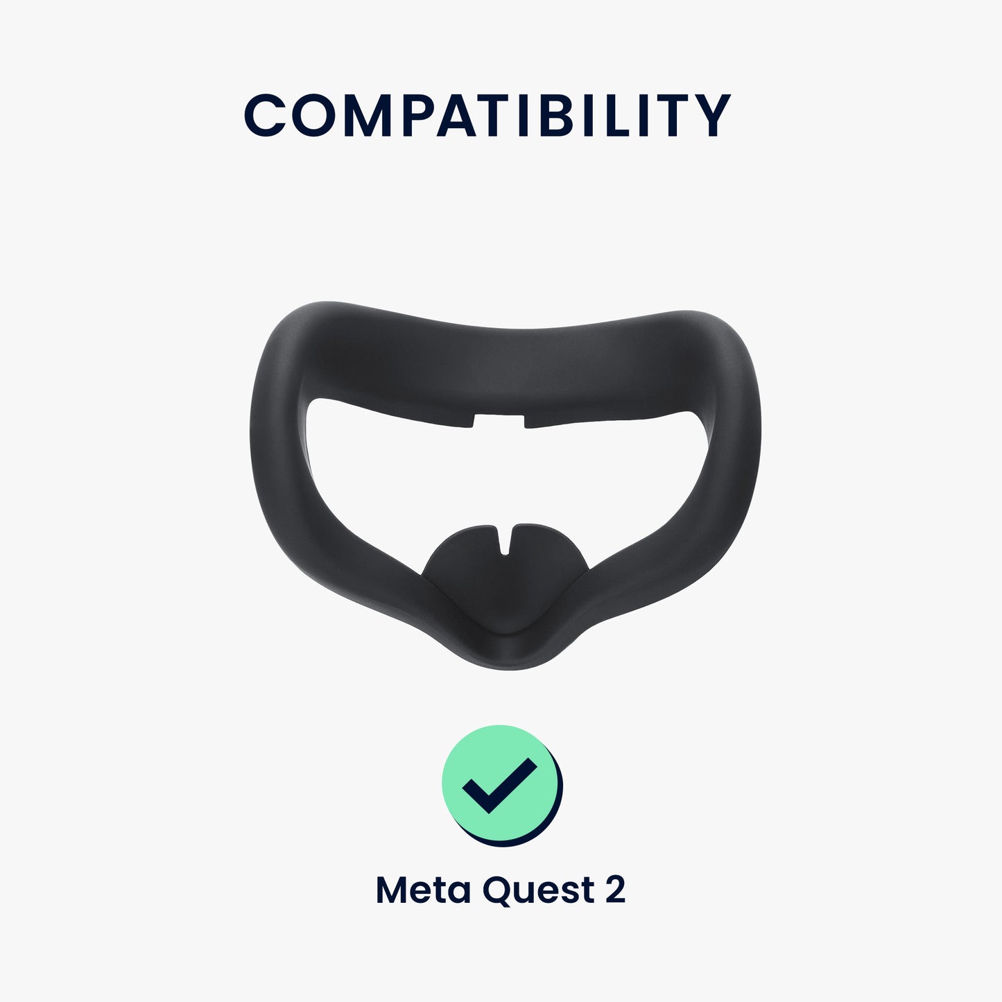 kwmobile VR Mask Compatible with Meta Quest 2 Face Mask Cover VR Glasses Mask Against Sweat and Dirt
