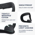 kwmobile VR Mask Compatible with Meta Quest 2 Face Mask Cover VR Glasses Mask Against Sweat and Dirt