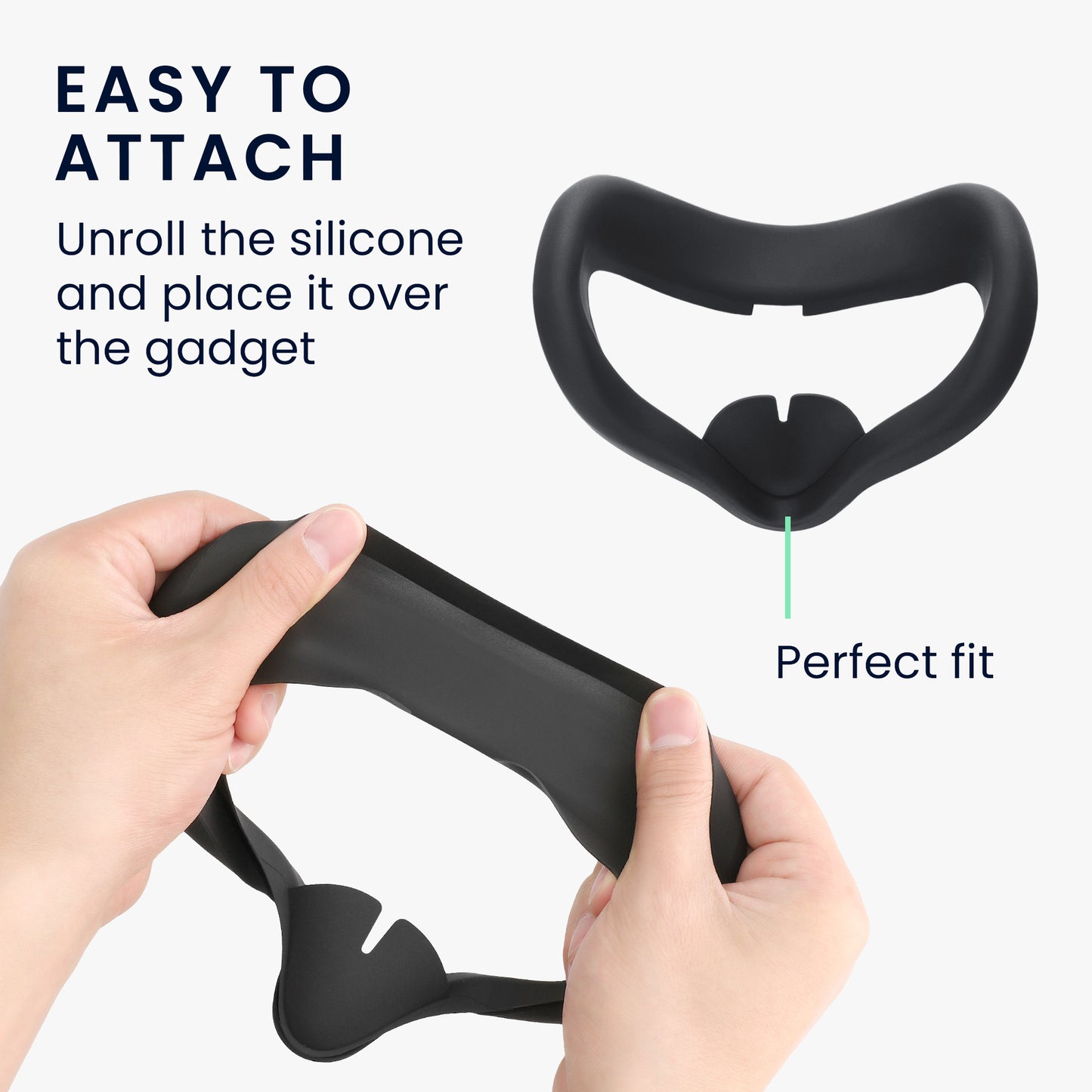 kwmobile VR Mask Compatible with Meta Quest 2 Face Mask Cover VR Glasses Mask Against Sweat and Dirt