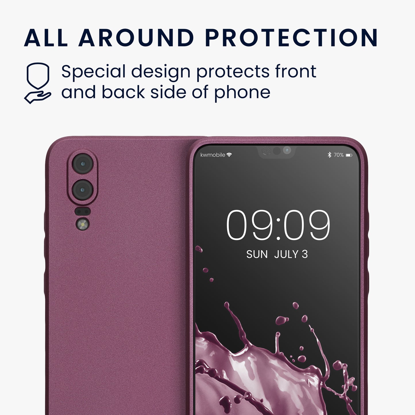 kwmobile Phone Case for Huawei P20 - Soft Silicone Case Protective Cover