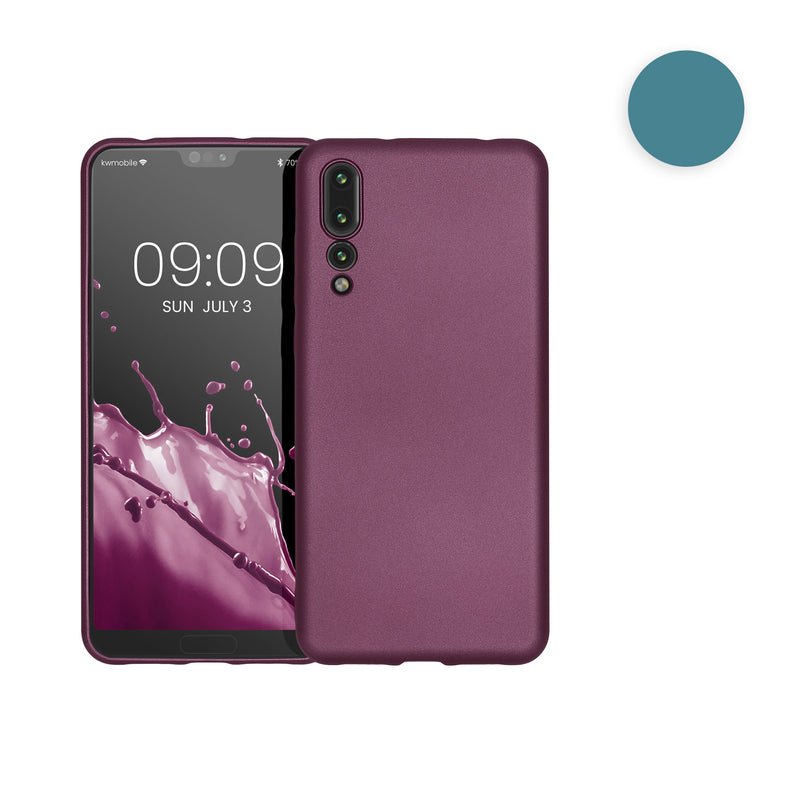 kwmobile Handyhülle kompatibel mit Huawei P20 Pro Hülle - weiche Silikon Case metallisch schimmernd in Metallic Mintgrün Metallic Mintgrün  