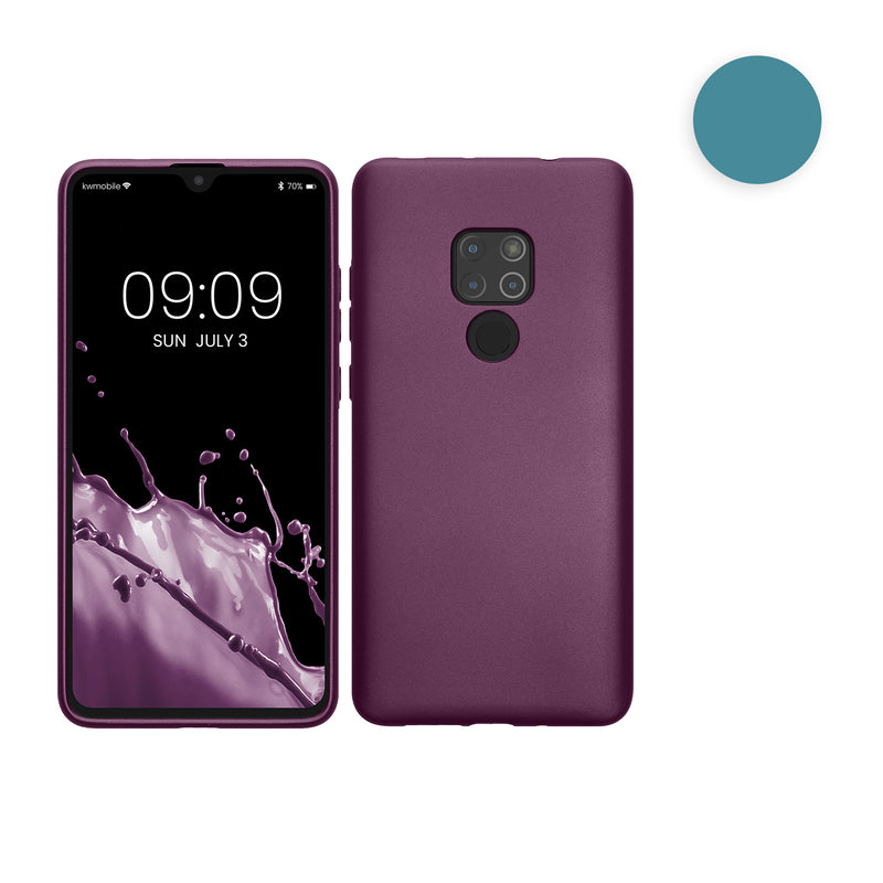 kwmobile Case kompatibel mit Huawei Mate 20 Hülle - Schutzhülle aus Silikon metallisch schimmernd - Handyhülle Metallic Grau Metallic Grau  