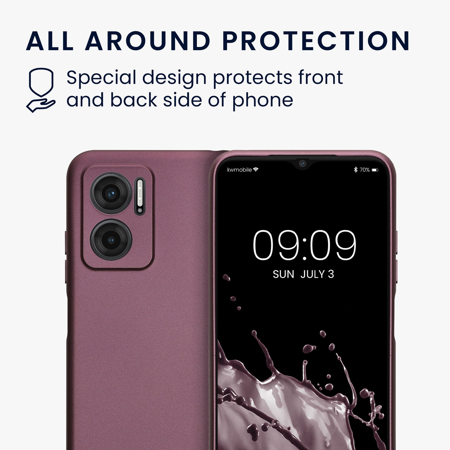 kwmobile Phone Case for Xiaomi Redmi 10 5G Cover - Soft Silicone Case - Protective Cover
