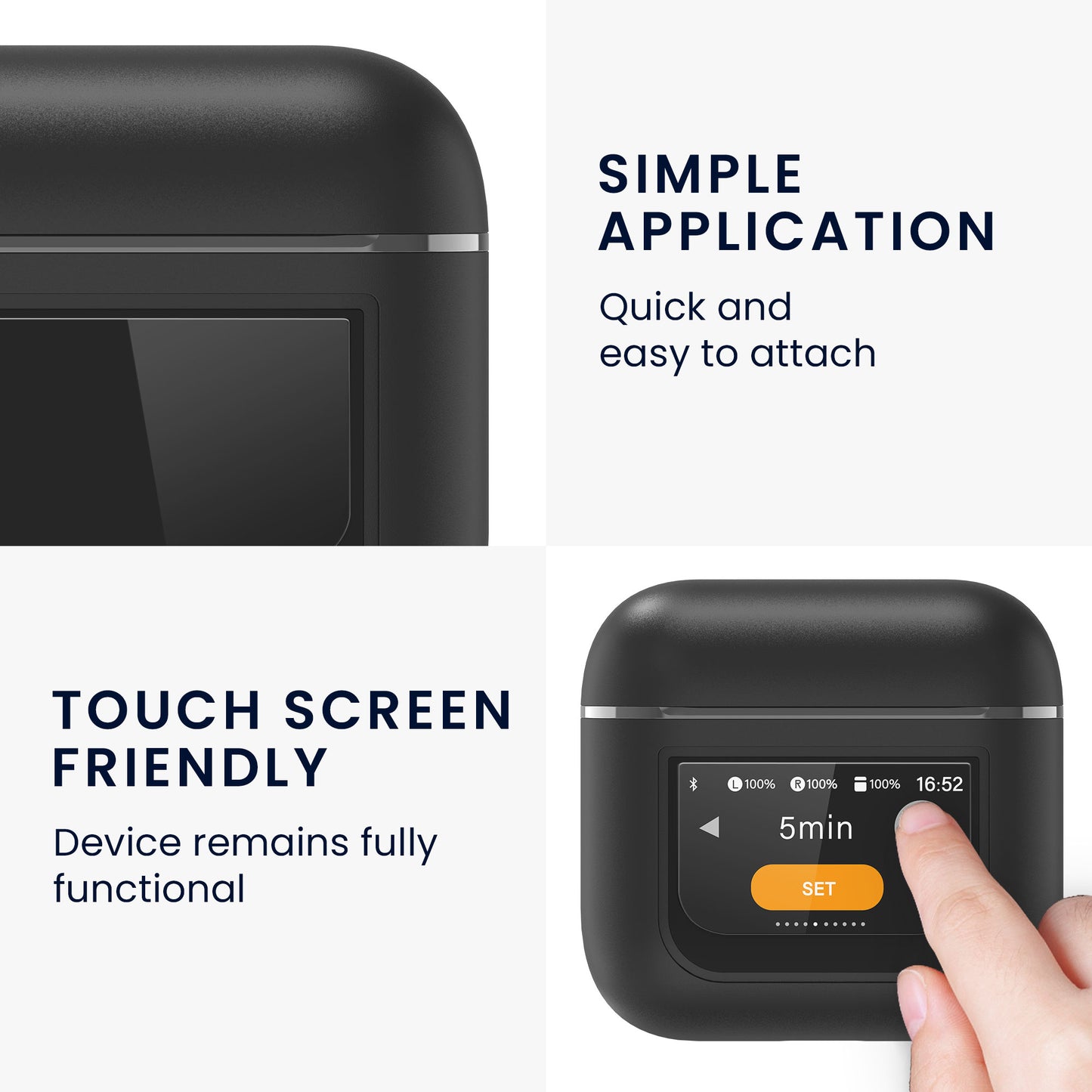 kwmobile Screen Protector compatible with JBL Tour Pro 2 Screen Film