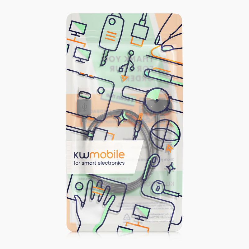 kwmobile USB C Charging Cable compatible with Huami Amazfit GTR Mini / GTS 4 Mini / GTS 2 Mini / Active Edge / T-Rex Pro - Cable Charger - Smart Watch Type C Replacement Cable - Fitness Tracker Charging Cable